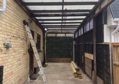 bespoke car port verwood before